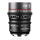 Meike 35mm T2.1 S35 Manual Focus Wide Angle Prime Cinema Lens for Canon EF Mount and Cine Camcorder EOS C100 Mark II, EOS C200, EOS 300 Mark II, EOS C300 Mark III, Zcam E2-S6 6K