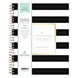 Day Designer for Blue Sky 2022-2023 Academic Year Daily and Monthly Planner, 8" x 10", Frosted Cover, Wirebound, Black Stripe (137885-A23)