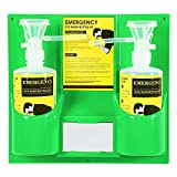 CGOLDENWALL Portable Eye Wash Station Wall Mounted Eyewash Station Double 500ml Empty Eyewash Replacement Bottle Emegency Eye Washing Kit for Personal Use, Not Include Eyewash Solution