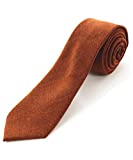 JEMYGINS 2.4" Cotton Necktie Orange Mens Cashmere Wool Skinny Tie (5)