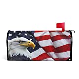 Wamika Patriotic Eagle American Flag Mailbox Covers Standard Size Memorial Independence Day 4th of July Magnetic Mail Wraps Cover Post Box 21 X 18 for Garden Yard Decor