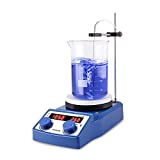 American Fristaden Lab Digital Magnetic Hot Plate Stirrer, LED Display with Temperature, Large 5L Ceramic Hot Plate with Magnetic Stirrer, 100-1500RPM, Temperature Probe, with 2YR Warranty