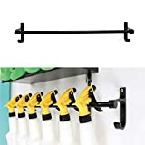 JQWSVE 22.8in Garage Car Wash Tool Rack Metal Towel Bar Rack Spray Bottle Wall Mount Holder Hanger for Garage Bathroom Lanudry