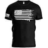 Pro Gun US Flag Military Army Mens T-Shirt Printed & Packaged in The USA, Arsenal Flag XXL