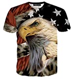 RXBC2011 Men's American Flag Eagle 3D Printed T-Shirt US XXXL