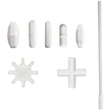 Toolly 7 Shapes Magnetic Stirrer Stir Bars Mixer PTFE Stiring Rod with Magnetic Retriever (8 Pack)
