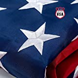 TNS American Flag, American Flags 3x5 for Outside,American Flag 3x5 Outdoor,American Made US Flag,Deluxe Embroidered Stars, Vivid Color, Sewn Stripes, Brass Grommets(3x5 FT)
