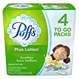 Puffs Plus Lotion Facial Tissues, 96 To-Go Packs; 10 Tissues Per Pack