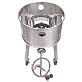 ARC Propane Burner Outdoor Stove Burner, Stainless Steel Single Propane Burner With 200,000BTU High-Output, Wheeled legs and 360 Windscreen, Ideal Outdoor Cooker Propane Burners For Outdoor Cooking