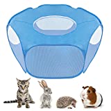 SlowTon Small Animal Playpen, Guinea Pig Playpen Portable Pet Cage Pop Up Anti Escape Play Pen for Dog Cat Rabbit Breathable Indoor Outdoor Yard Fence for Kitten Puppy Bunny Hamster Ferret