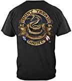 Erazor Bits Don't Tread on Me T Shirt, Gadsden Flag Snake Shirt, American Clothing for Men, Second Amendment Tshirts RN2269L (L)