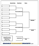Cornhole 16 Player Erasable Blind Draw Single Elimination Tournament Bracket Chart