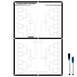 Reusable March Madness Bracket Poster - 64 Player Dry Erase Board Brackets Poster Set is 32x48 Inches and Includes 2 Markers and Metal Hanging Grommets. NCAA Basketball Bracket Poster is Made in USA.