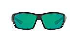 Costa Del Mar mens Tuna Alley Sunglasses, Blackout/Copper Green Mirrored Polarized-580g, 62 mm US