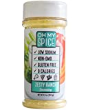 Zesty Ranch Seasoning by Oh My Spice | Low Sodium, 0 Calories, 0 Carbs, Gluten Free, Paleo, Non GMO, No MSG, No Preservatives | Gourmet Healthy Seasonings for Cooking & Flavor Topper Dressing Mix