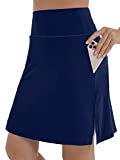 XIEERDUO Golf Skirt for Women 20" Modest Knee Length Shorts Skirts Casual Sports Navy L