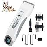 Triumilynn Quiet Cat Dog Grooming Clippers, Cordless Cat Trimmer, Electric Shavers for Matted Hair Puppy Kitten Rabbit with 4 Size Combs, USB Charging Cord