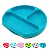 BABY DROM Suction Plates for Baby, Toddler Self-Feeding Suction Plate , Divided Silicone Dish for Weaning Babies, BPA-Free, Microwave, Dishwasher & Oven Safe  Infant Feeding Bowls