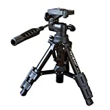 RetiCAM Tabletop Tripod with 3-Way Pan/Tilt Head, Quick Release Plate and Carrying Bag for Phones, Cameras and Spotting Scopes - MT01 Mini Tripod, Aluminum, Black