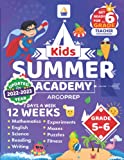 Kids Summer Academy by ArgoPrep - Grades 5-6: 12 Weeks of Math, Reading, Science, Logic, Fitness and Yoga | Online Access Included | Prevent Summer Learning Loss