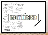 Retirement Party Decorations | Group Signature Card | Large Creative Guest Book Alternative | Retirement Party Supplies And Decorations | For Men, Women, Co-Worker | Wall Poster 11x17 Inch (Unframed)