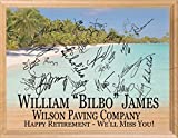 Personalized Retirement Gift SIGNABLE Plaque Beach Design for Men or Women MADE in the USA!