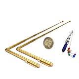 Dowsing Copper Rod Set Include 2 Pcs Retractable Divination Rods, Pendulum and Challenge Coin, for Detect Gold, Water, Treasure,Buried Items,Ghost Hunting etc.(Total 4pcs)