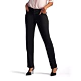 Lee Women's Missy Relaxed Fit All Day Straight Leg Pant, Black, 18 Long