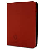 Card Guardian - 9 Pocket Premium Binder with Zipper for 360 Cards - Side Loading Pockets for Trading Card Games TCG (Red)