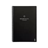 Rocketbook Fusion Smart Reusable Notebook - Calendar, To-Do Lists, and Note Template Pages with 1 Pilot Frixion Pen and 1 Microfiber Cloth Included - Infinity Black, Executive Size (6" x 8.8")