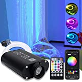 AMKI 16W RGBW Fiber Optic Curtain Light Kit, Flash Point Waterfall Effect Lighting Kids Children Sensory Room Home Decoration 0.03in/0.75mm 13.1ft/4m 450pcs