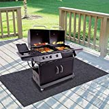 Gas Grill Mat,BBQ Grilling Gear for Gas/Absorbent Grill Pad Lightweight Washable Floor Mat to Protect Decks and Patios from Grease Splatter,Against Damage and Oil Stains or Grease Spills (3672)