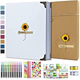 Vienrose Photo Album Scrapbook 60 Pages Hardcover 8.5 x 11 Inch with DIY Scrapbooking Kit 3 Rings White Paper Scrapbook for Lover Friends Kids Anniversary Wedding Gift