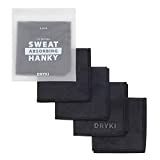 Sweat Absorbing Handkerchiefs - Sport Microfiber for Wicking Sweat from Hands, Face, Body (5 Pack, Classic Black)