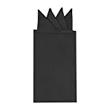 Allegra K Men's Pre-Folded Pocket Squares on Card Solid Triangles Suit Handkerchief One Size Black