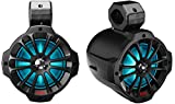 BOSS Audio Systems B62RGB ATV UTV Weatherproof Waketower Speaker System - Amplified, 750 Watts Per Pair, 6.5 Inch Speakers, Full Range, 2 Way, Bluetooth, RGB Led Illumination, IPX5 Weatherproof, Sold