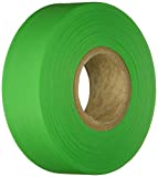 Brady 58353 Fluorescent Green Flagging Tape for Boundaries and Hazardous Areas - Non-Adhesive Tape, 1.188" Width, 150' Length (Pack of 1)