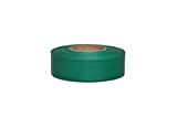 NMC FT6 Flagging Tape - 1.1875 in. x 300 ft, Green, Blank Non-Adhesive Vinyl Marker Tape, 3 mm Thickness