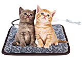 UBEI Pet Electric Heating Pad for Dogs and Cats With Anti-bite Steel Cord Waterproof Adjustable Dog Warm Bed Mat Heated Pet Pad for Pets Deds Pets Blankets and Kennel 17.7"x17.7" (Flower Color)