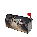 Mount Hour Running Horse in Desert Mailbox Covers Magnetic Animals Post Box Cover Wraps Standard Size 21x18 Inches for Garden Yard Decor