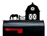 Horse and Barn Metal Mailbox Topper/Sign