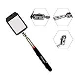 Telescopic Inspection Mirror with Light Large telescoping led 360 Inspection Rotating lamp Automotive Mechanic Repair reversing on a Stick extendable Hand Handle car Extra held Vehicle Extended