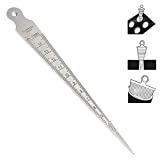 Bestgle Taper Gage 1-15mm 1/32-5/8 Inch Stainless Steel Taper Welding Gauge Inch&Metric Feeler Gap Hole Measure Tool