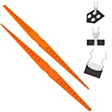 PAGOW 2 Pack Plastic Car Door Panel Gap Alignment Gauge Measuring Tool, Taper Feeler for Auto Car Vehicle-Orange Red