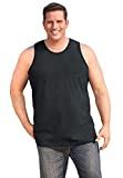 KingSize Men's Big & Tall Shrink-Less Lightweight Tank - Big - 3XL, Black Shirt
