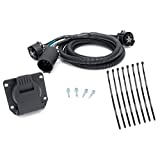 GEATaaT 56070 Truck Bed 7-Foot 7-Pin Trailer Wiring Harness Extension with Connector Compatible with Silverado 1500 2500 3500,GMC Sierra,Dodge Ram,Ford,Nissan,Toyota