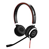 Jabra Evolve 40 Professional Wired Headset, Stereo, UC-Optimized  Telephone Headset for Greater Productivity, Superior Sound for Calls and Music, 3.5mm Jack/USB Connection, All-Day Comfort Design