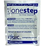 ONESTEP NO RINSE CLEANSER - 2.5oz Pack One Step Environmentally Friendly Sanitizer No Rinse No Clorine No Film