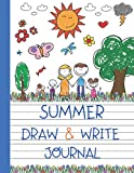 Summer Draw and Write Journal: Summer themed Draw and Write Story Journal for kids, Dotted Midline and picture space, Summer Composition notebook for ... words list at the end, Perfect Summer holi