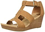 Dr. Scholl's Shoes Women's Barton Wedge Sandal, Saddle Snake, 9 M US